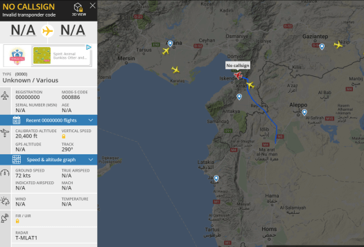 Drone over Syria wTracking